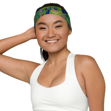 Flaunt your Feathers! Peacock Headband - Tennis - Tennis Headband - Running Headband