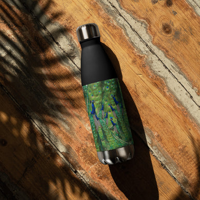 Flaunt your Feathers! Peacock Stainless steel water bottle