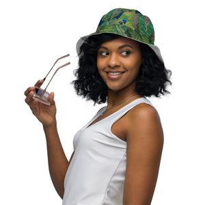 Flaunt your Feathers! Reversible Bucket Hat - Peacock Hat