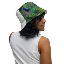 Load image into Gallery viewer, Flaunt your Feathers! Reversible Bucket Hat - Peacock Hat