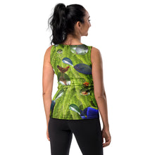 Load image into Gallery viewer, Mischievous Fish Swimming in Ferns and Blowing Bubbles: Sublimation Cut &amp; Sew Tank Top