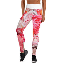 Load image into Gallery viewer, Pink Power Play - Pink Floral Yoga Leggings