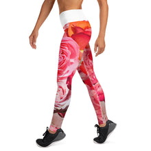 Load image into Gallery viewer, Pink Power Play - Pink Floral Yoga Leggings