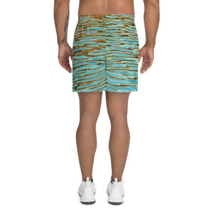 Men's Athletic Long Shorts - Water Image - Beach - Ocean - Peaceful