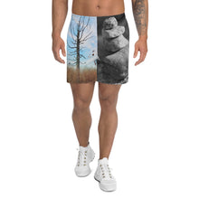 Load image into Gallery viewer, Men&#39;s Athletic Long Shorts - Stacked Rocks - Confident Tree