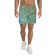 Load image into Gallery viewer, Men&#39;s Athletic Long Shorts - Water Image - Beach - Ocean - Peaceful