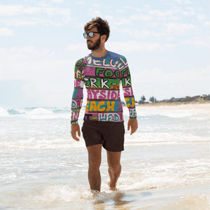 Men's Rash Guard - Beach Theme - Water Theme - Colorful - Rasta