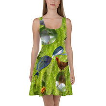 Load image into Gallery viewer, Skater Dress- Fish Blowing Bubbles While Swimming in Ferns- Tennis Dress- 300 Club Shoppe