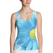 Load image into Gallery viewer, Sublimation Cut &amp; Sew Tank Top- Tennis Ball - Pastel Blue - Tennis Theme