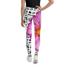 Load image into Gallery viewer, Youth Leggings - Pink Floral Print