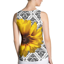 Load image into Gallery viewer, Sunflower Tank Top - Floral Tank Top - Yellow Flower Tank Top