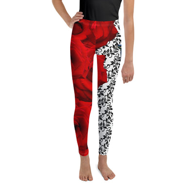 Youth Leggings - Peacock and Roses