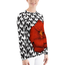 Load image into Gallery viewer, Women&#39;s Rash Guard- Hearts for 40 Love