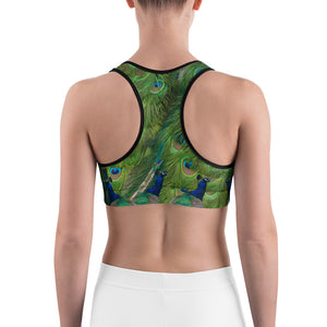 Sports bra - Roses - Peacocks