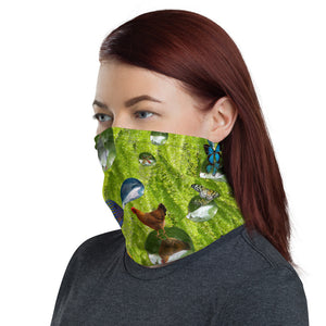 Neck gaiter - colorful, creative, fish, ferns, face mask, face shield