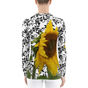 Women's Rash Guard - Sunflower - Sunflower Shirt - Sun Protection Shirt