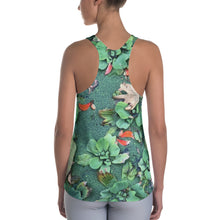 Load image into Gallery viewer, Women&#39;s Racerback Tank - Tropical Floral and Greenery