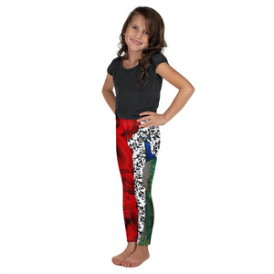 Kid's Leggings - Peacock and Roses