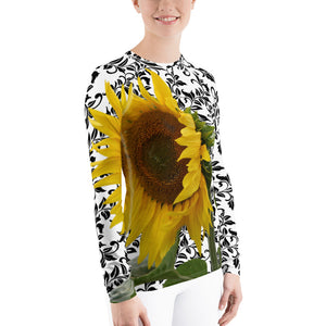 Women's Rash Guard - Sunflower - Sunflower Shirt - Sun Protection Shirt