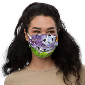Premium face mask - Sharks, Lizards and Flowers - Oh my!