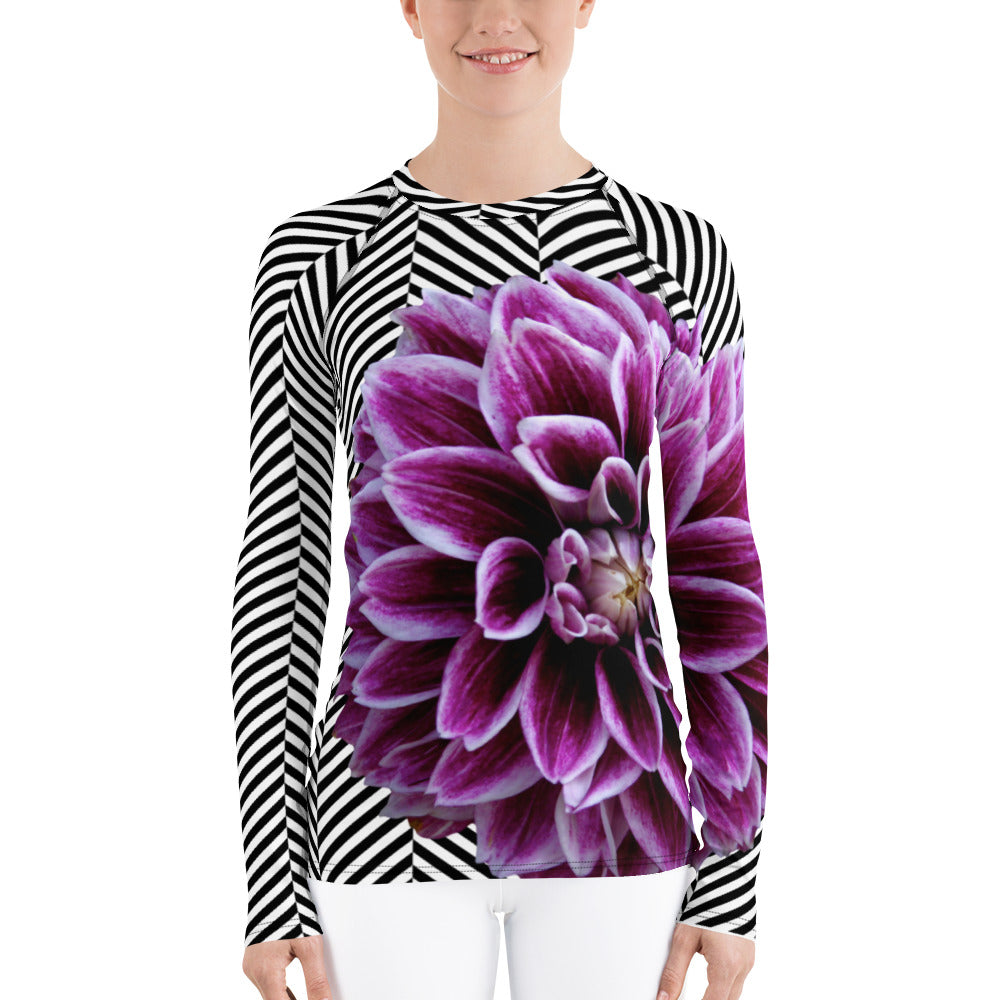 Floral UPF Shirt - Floral SPF Shirt - Floral Sun Shirt - Dahlia - Dahlia Shirt