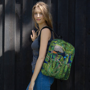 All-Over Print Backpack- Peacocks Galore!  Peacock Parade
