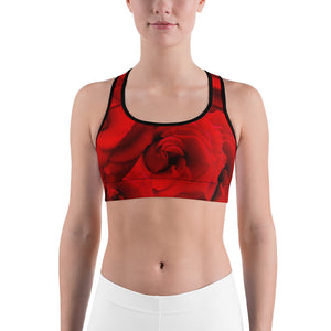 Sports Bra - Peacock and Roses