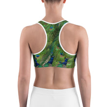 Load image into Gallery viewer, Sports bra - Roses - Peacocks