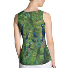 Load image into Gallery viewer, Peacock Sports Tank Top - Peacocks and Peacock Feathers