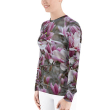 Load image into Gallery viewer, Women&#39;s Rash Guard - Japanese Magnolia - Jane Magnolia  - Pink Floral