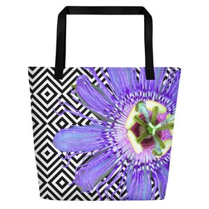 Beach Bag - Passion Flower Bag - Carry All Bag