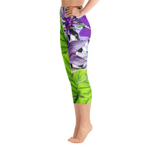 Load image into Gallery viewer, Yoga Capri Leggings - Sharks, Tropical Leaves, Flowers and More!