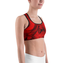 Load image into Gallery viewer, Sports Bra - Peacock and Roses