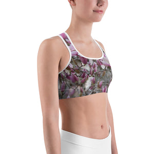 Sports bra - Japanese Magnolia - Saucer Magnolia - Jane Magnolia