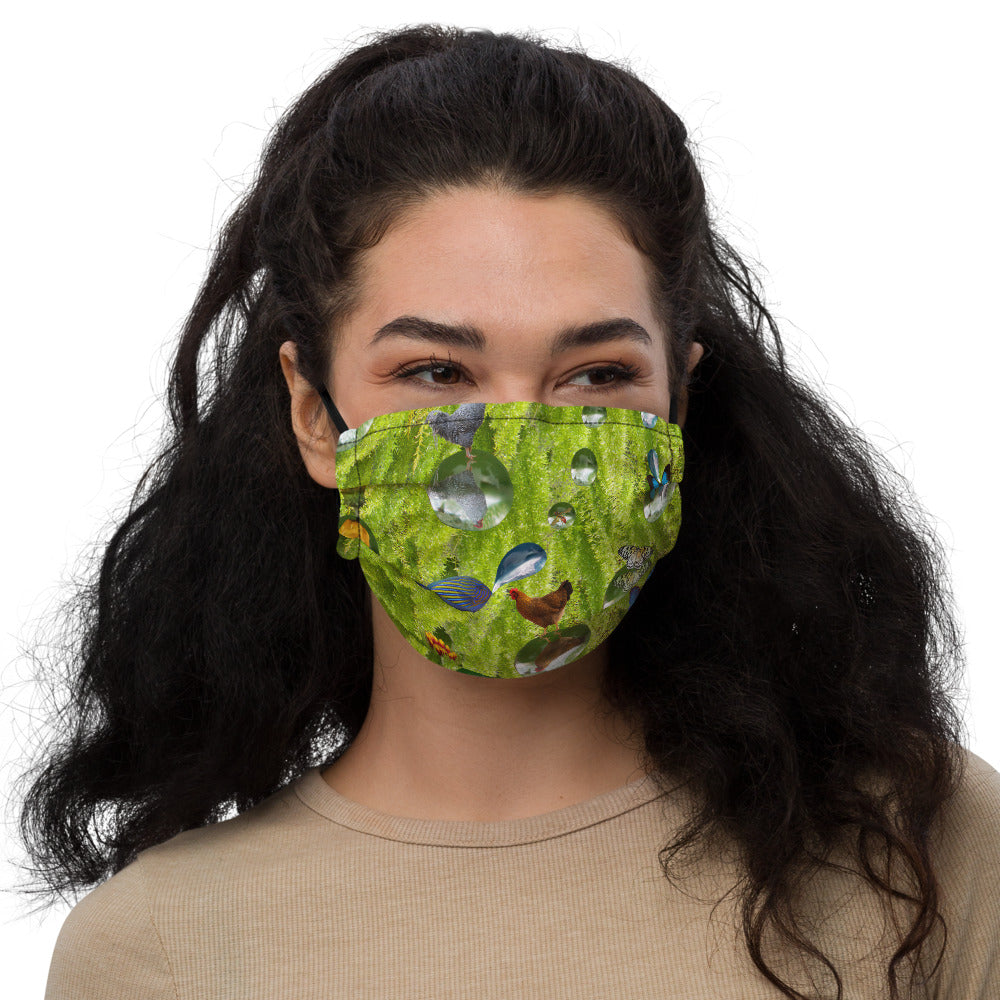 Premium face mask - Silly Mask - Fish - Ferns - Chicken - Flowers - Bubbles