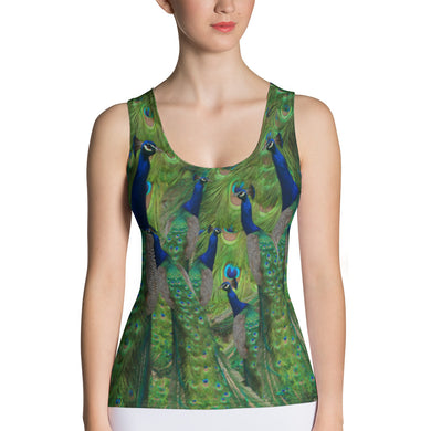 Peacock Sports Tank Top - Peacocks and Peacock Feathers