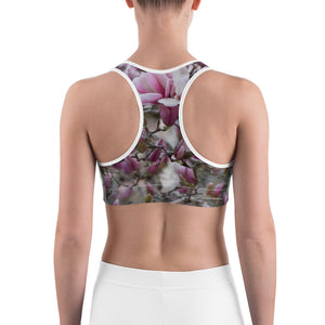 Sports bra - Japanese Magnolia - Saucer Magnolia - Jane Magnolia