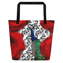 Load image into Gallery viewer, Tote Bag - Roses and Peacock