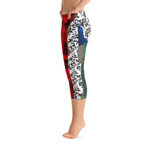 Load image into Gallery viewer, Capri Leggings - Peacock and Roses