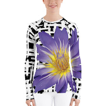 Load image into Gallery viewer, Purple Water Lily UPF Shirt - Sun Shirt - UPF Shirt - Floral UPF Shirt