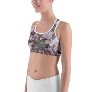 Sports bra - Japanese Magnolia - Saucer Magnolia - Jane Magnolia