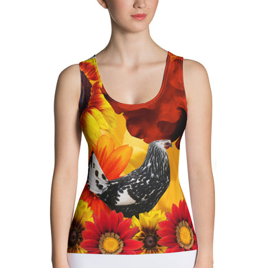 Chicken and Flowers - Tennis Shirt- Athletic Short - Sports Shirt - Running Shirt