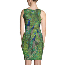 Load image into Gallery viewer, Fitted Peacock Print Dress