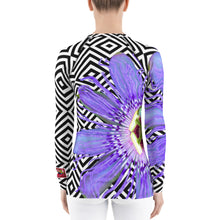 Load image into Gallery viewer, Purple Passion Flower - Passion Flower Floral Shirt - Purple Floral UPF Shirt