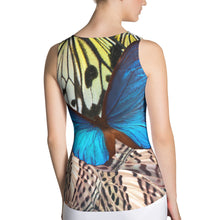 Load image into Gallery viewer, Butterfly Tank Top - Butterfly Shirt - Butterfly Top - Blue Butterfly