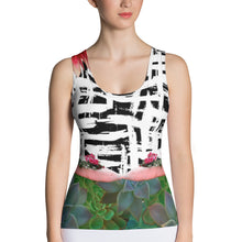Load image into Gallery viewer, Pig and Succulent Tank Top - Athletic Shirt - Running Shirt